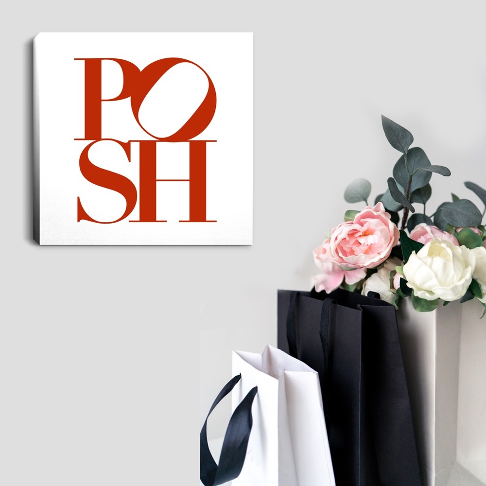 Posh love wall hanging art print canvas sign decor